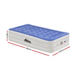 Air Mattress Weisshorn Single Inflatable Bed 46cm Cube Airbed