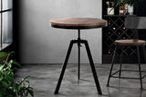 Artiss Bar Table 67-86CM Height Round Brown