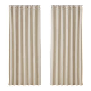 Artiss 2X Blockout Curtains Eyelet 240x230cm Beige