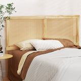 Artiss Bed Head Queen Size Rattan - RIBO Pine