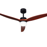 Devanti 52'' Ceiling Fan AC Motor 3 Blades w/Light - Dark Wood