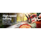 Giantz Chainsaw Petrol 62CC 24" Bar Commercial E-Start Pruning Chain Saw,Giantz Chainsaw Petrol 62CC 24" Bar Commercial E-Start Pruning Chain Saw 5.2HP