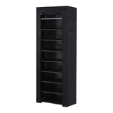 Artiss Shoe Rack 10-tier 27 Pairs Removable Cover Black