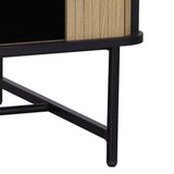 Artiss Coffee Table Sliding Drawer Door Black Boris