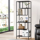 Artiss Bookshelf 5 Tiers RHYS Black