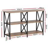 Artiss Console Table 120CM 3-tier Walnut Xiah