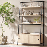 Artiss Bookshelf with Cabinet MIRA Oak