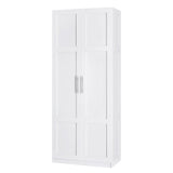 Artiss 2 Door Clothes Wardrobe Cupboard White