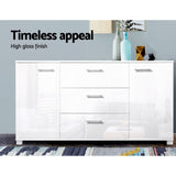 Artiss Buffet Sideboard High Gloss - ZARA White