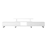 Artiss TV Cabinet Entertainment Unit Stand Wooden 160CM To 220CM Lowline Storage Drawers White