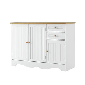 Artiss Buffet Sideboard 3 Doors - BERNE White