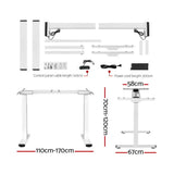 Artiss Standing Desk Motorised Dual Motor 140CM White