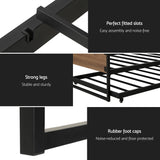 Artiss Bed Frame 2x Single Size Metal Trundle Daybed DEAN