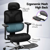 Artiss Ergonomic Office Chair Footrest Black