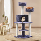 i.Pet Cat Tree 126cm Tower Scratching Post Scratcher Condo Trees House Grey