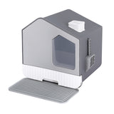 i.Pet Cat Litter Box Large Tray Kitty Toilet Fully Enclosed House Hooded Scoop Mat Grey