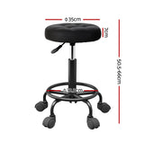 Artiss Salon Stool Round Swivel Chairs Black