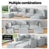 Artiss Modular Sofa Chaise Set 6-Seater Grey