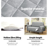 Artiss Sofa Cover Couch Covers 3 Seater Quilted Grey