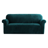 Artiss Sofa Cover Couch Covers 3 Seater Velvet Agate Green