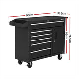 Giantz 6 Drawer Tool Box Chest Cabinet Toolbox Storage Garage Organiser Wheels