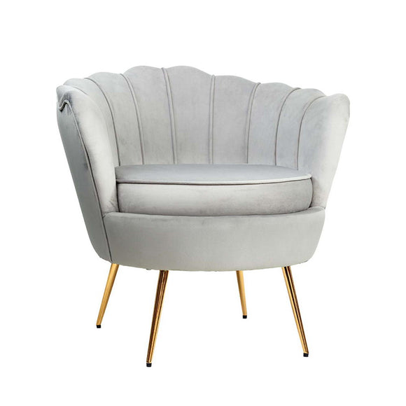 Artiss Armchair Velvet Grey Callista