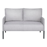 Artiss Armchair 2-Seater Sofa Accent Chair Loveseat Grey Linen Fabric Metal Leg