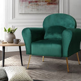 Artiss Armchair Green Velvet Caroline