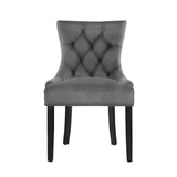 Artiss Dining Chair Set of 2 Velvet Grey French Cayes