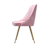 Artiss Dining Chairs Velvet Pink Set of 2 Nappa