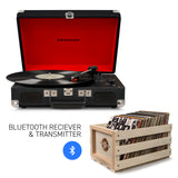 CROSLEY Crosley Cruiser Black - Bluetooth Turntable & Record Storage Crate