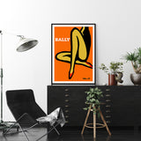 Wall Art 100cmx150cm Orange Legs Black Frame Canvas