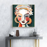 Wall Art 90cmx90cm Sophie II Gold Frame Canvas