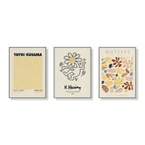 Wall Art 40cmx60cm Matisse, Keith Haring, Yayoi Kusama 3 Sets Black Frame Canvas