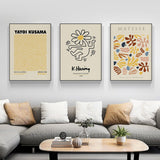 Wall Art 40cmx60cm Matisse, Keith Haring, Yayoi Kusama 3 Sets Black Frame Canvas