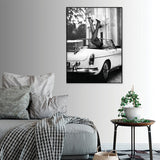 Wall Art 70cmx100cm High Heels in Classic Car Black Frame Canvas