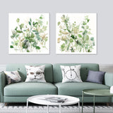 Wall Art 80cmx80cm  Sage Garden By Carol Robinson 2 Sets White Frame Canvas