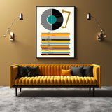 Wall Art 60cmx90cm Music Black Frame Canvas