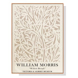 Wall Art 60cmx90cm William Morris Neutral Wood Frame Canvas