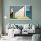 Wall Art 60cmx90cm Room By The Sea By Edward Hopper White Frame Canvas