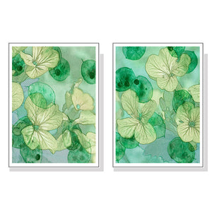 Wall Art 70cmx100cm Zanzibar Gem 2 Sets White Frame Canvas