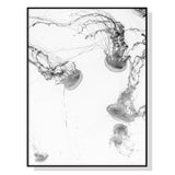 Wall Art 50cmx70cm Jellyfish Black Frame Canvas