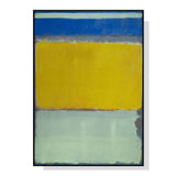 Wall Art 100cmx150cm Blue Yellow Green By Mark Rothko Black Frame Canvas