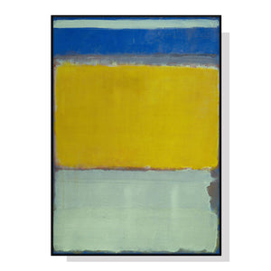 Wall Art 80cmx120cm Blue Yellow Green By Mark Rothko Black Frame Canvas