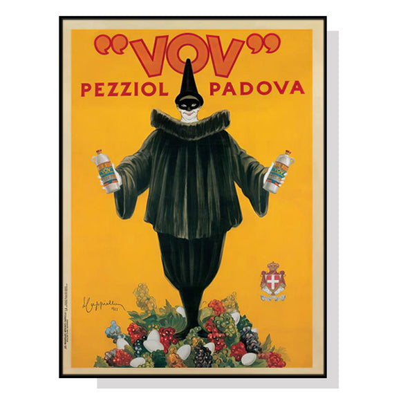 Wall Art 100cmx150cm Pezziol Padova Black Frame Canvas