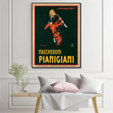 Wall Art 60cmx90cm Maccheroni Pianiciani Black Frame Canvas