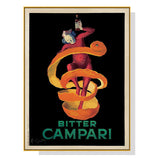 Wall Art 70cmx100cm Bitter Campari Gold Frame Canvas