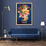 Wall Art 100cmx150cm Cirio By Leonetto Cappiello Black Frame Canvas