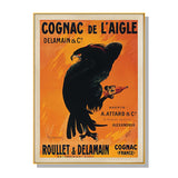 Wall Art 70cmx100cm Cognac de l'Aigle Gold Frame Canvas