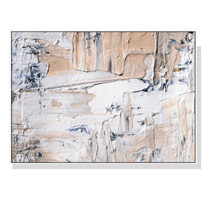 Wall Art 60cmx90cm  Modern Abstract Oil Painting Style White Frame Canvas